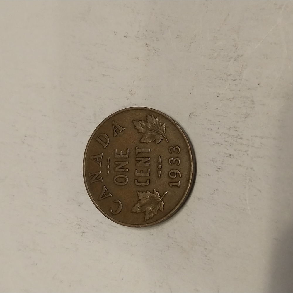 1933 Canadian penny